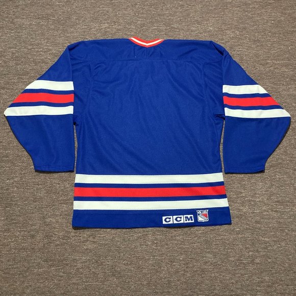 Vintage 90s New York Rangers CCM NHL Jersey Blue Size Small - Picture 4 of 9